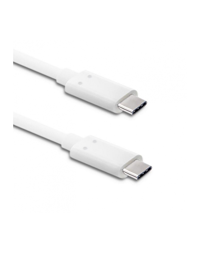 qoltec Kabel USB 3.1 typ C męski | USB 3.1 typ C męski | 1m | Biały główny
