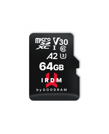 goodram Karta pamięci microSD IRDM 64GB UHS-I U3 A2  + adapter