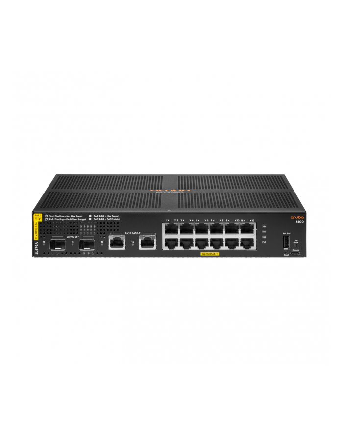 hewlett packard enterprise Przełącznik Switch ARUBA 6100 12G CL4 2SFP 139W JL679A główny