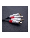 qoltec Kabel 2xRCA męski / 2xRCA męski | 0.5m | czarny - nr 2