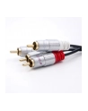 qoltec Kabel 2xRCA męski / 2xRCA męski | 3m | czarny - nr 4