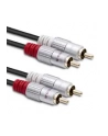 qoltec Kabel 2xRCA męski / 2xRCA męski | 3m | czarny - nr 6