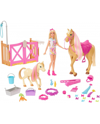 Barbie Koniki Stylizacja i opieka Zestaw GXV77 p2 MATTEL