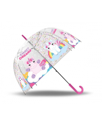 Parasolka przezroczysta, manualna, 48cm Sweet Dreams KL10566 Kids Euroswan