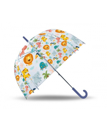Parasolka przezroczysta, manualna, 48cm Jungle KL11053 Kids Euroswan