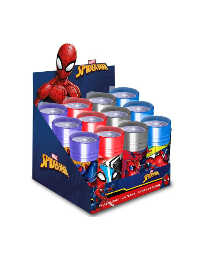 Latarka aluminiowa Spiderman MV15796 mix p12 cena za 1 szt Kids Euroswan główny