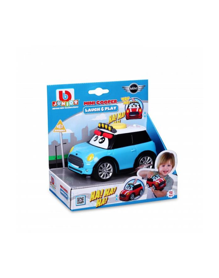 pulio Bburago junior 81205 Mini Cooper śmijące się autko, niebieskie główny