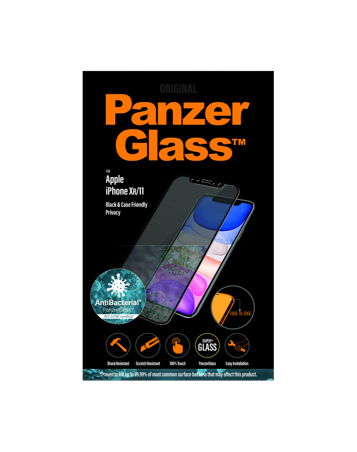 panzerglass Szkło ochronne E2E Super+ iPhone Xr/11 Privacy Case Frendly główny