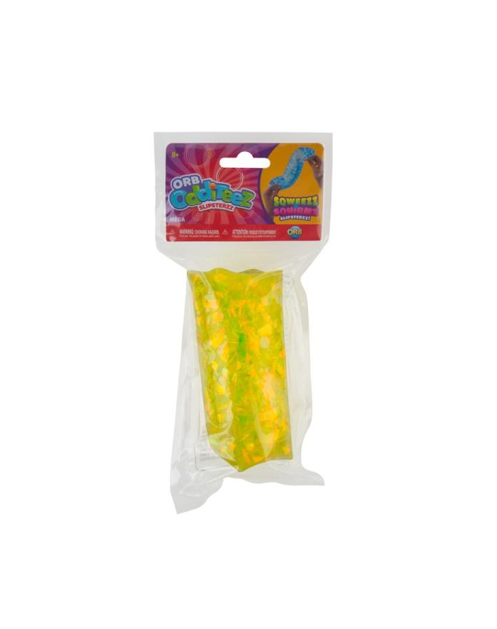 omega toys BUBBEEZZ SLIPSTREZZ Tuba Gniotek Żółta z brokatem 29606 główny