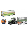 askato Traktor na radio z przyczepą z balustradami i zwierzętami 116396 - nr 1