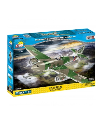 COBI 5721 Historical Collection WWII Niemiecki myśliwiec MESSERSCHMITT ME 262A-1A 390 klocków
