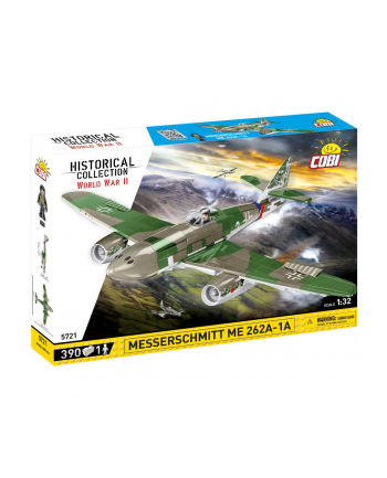 COBI 5721 Historical Collection WWII Niemiecki myśliwiec MESSERSCHMITT ME 262A-1A 390 klocków nr 1