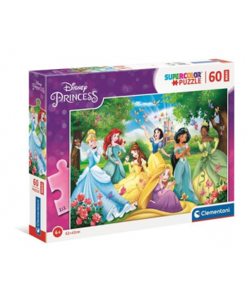 Clementoni Puzzle 60 elementów Maxi Super Color - Księżniczki/Princess 26471