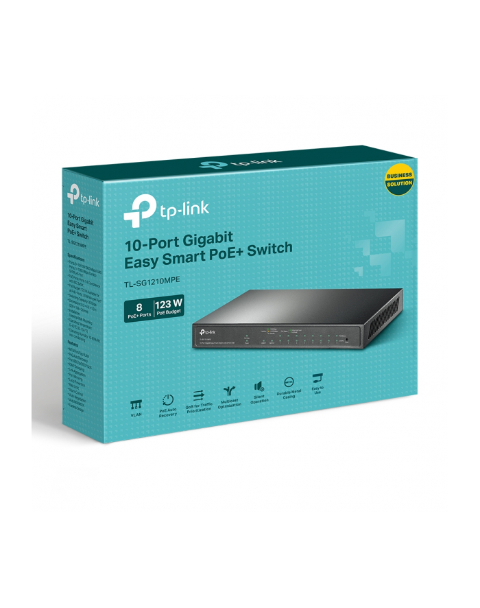 tp-link Switch SG1210MPE  Smart 8GE PoE+ 1GE 1SFP główny