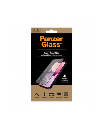 panzerglass Szkło hartowane E2E Microfracture iPhone 13 Mini 5,4 Case Friendly  Anti Bacterial Black