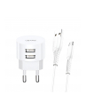 usams Ładowarka sieciowa T20 2XUSB 2,1A USB-C Kabel - nr 3