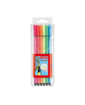 Flamastry STABILO Pen 68 neon etui 6 szt 6806-1