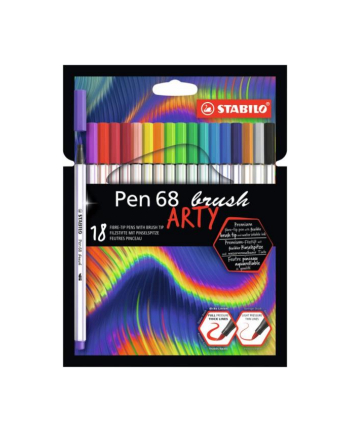 Flamastry STABILO Pen 68 brush etui kartonowe 18 szt. ARTY 568/18-21-20