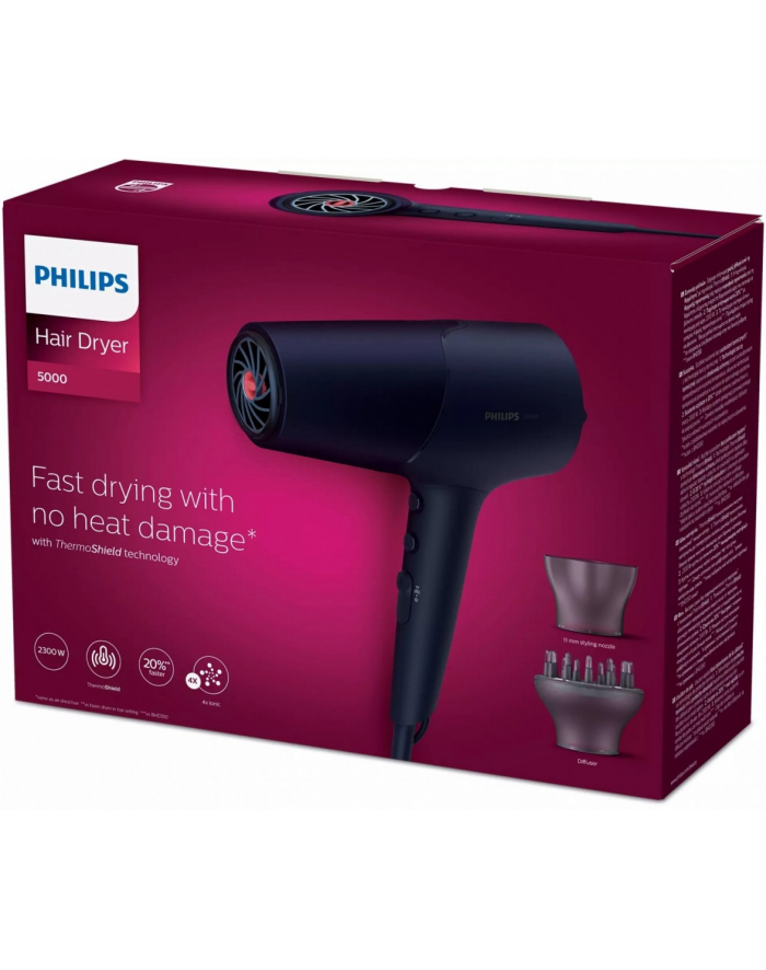 philips Suszarka do włosów z technologią ThermoShield 2300W BHD510/00 główny