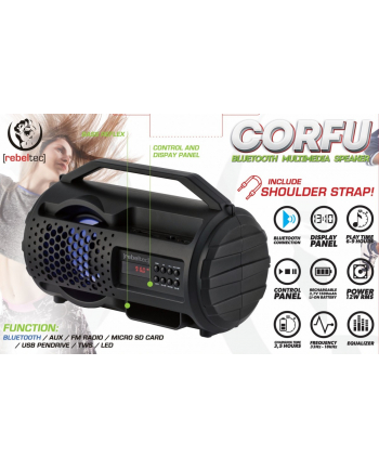 rebeltec Głośnik Bluetooth radio FM CORFU