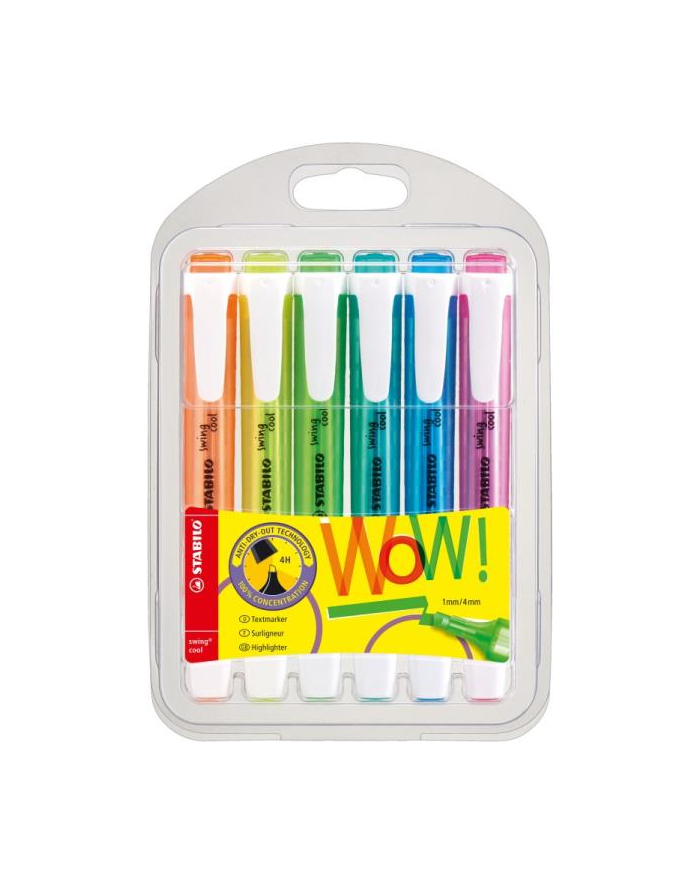 Zakreślacz STABILO swing cool etui 6 kolorów główny
