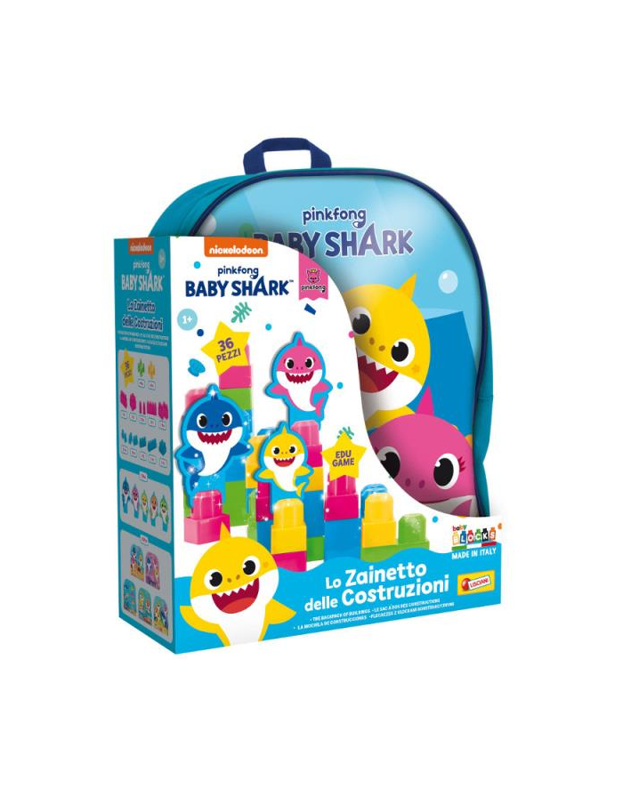 lisciani giochi Baby Shark Plecak z klockami konstrukcyjnymi 83770 LISCIANI główny