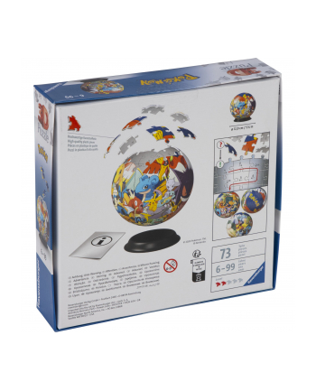 Puzzle kuliste 3D 72 elementy Pokemon 117857 RAVENSBURGER