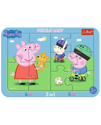 Puzzle Ramkowe Baby Wesoła Świnka Peppa. Peppa Pig 80021 TREFL
