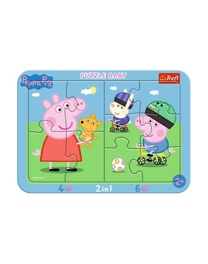 Puzzle Ramkowe Baby Wesoła Świnka Peppa. Peppa Pig 80021 TREFL główny