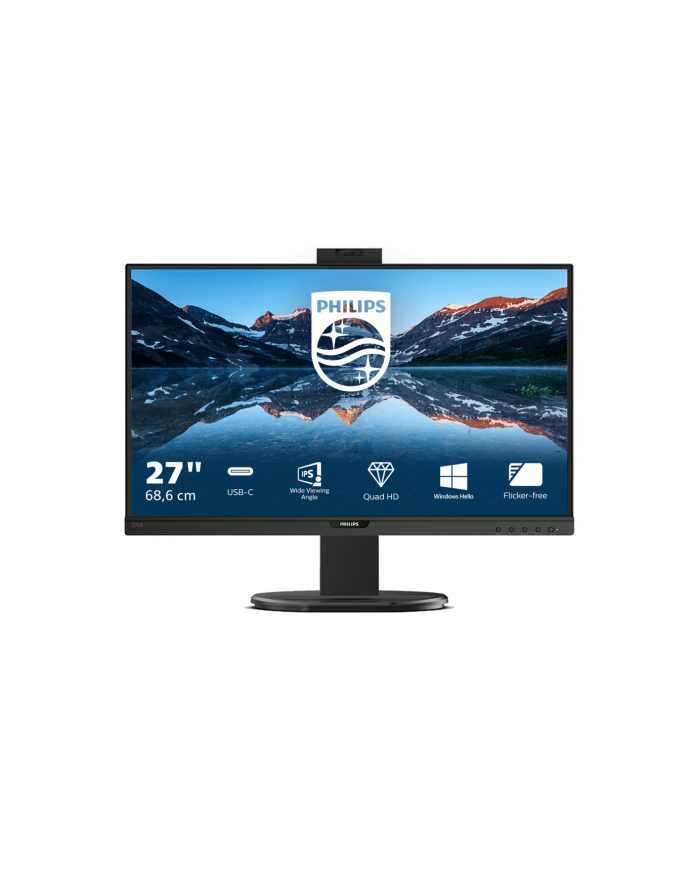 philips Monitor 27 cali 276B9H IPS HDMI DP USB-C Pivot Kamera Głośniki główny