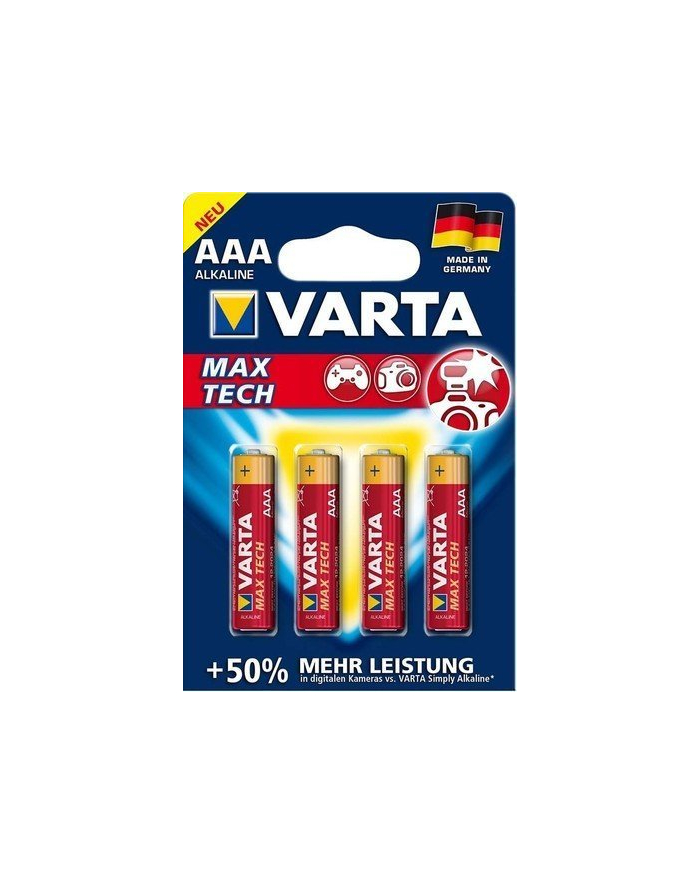 Varta Maxi Tech LR03-AAA, alkaliczna, 1.5V, sztuk 4 (4703-101-404) główny