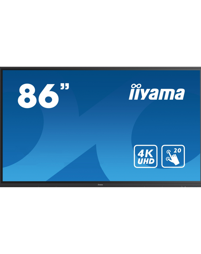 iiyama Monitor 86 TE8604MIS-B2AG PureTouch-IR,IPS,24/7,4K,USB-C,7H,S.PC główny