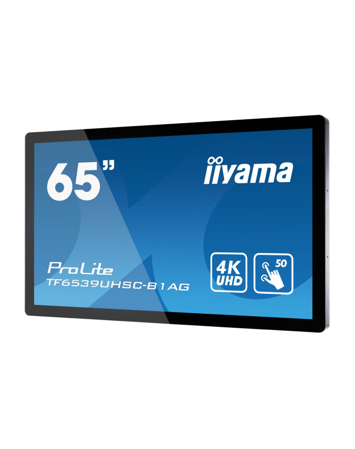 iiyama Monitor wielkoformatowy 65 cali TF6539UHSC-B1AG IPS,24/7,4K,IP54,500cd,7H,POJ.50p,LAN główny