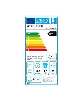 whirlpool Suszarka z pompą ciepła W6D84WBEE