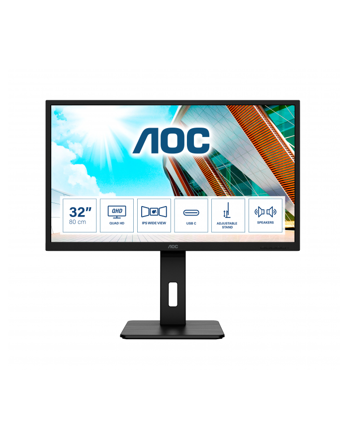 aoc Monitor Q32P2CA 31.5 cali IPS HDMIx2 DP USB-C Pivot główny
