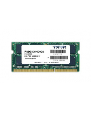 patriot Pamięć Ultrabook DDR3 SODIMM 8GB 1600GHz