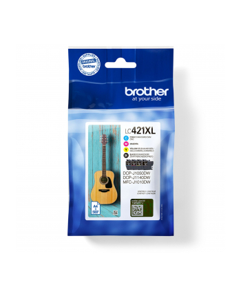 BROTHER LC421VAL 4pack Ink Cartridge up to 500 pages with DR Security Tag