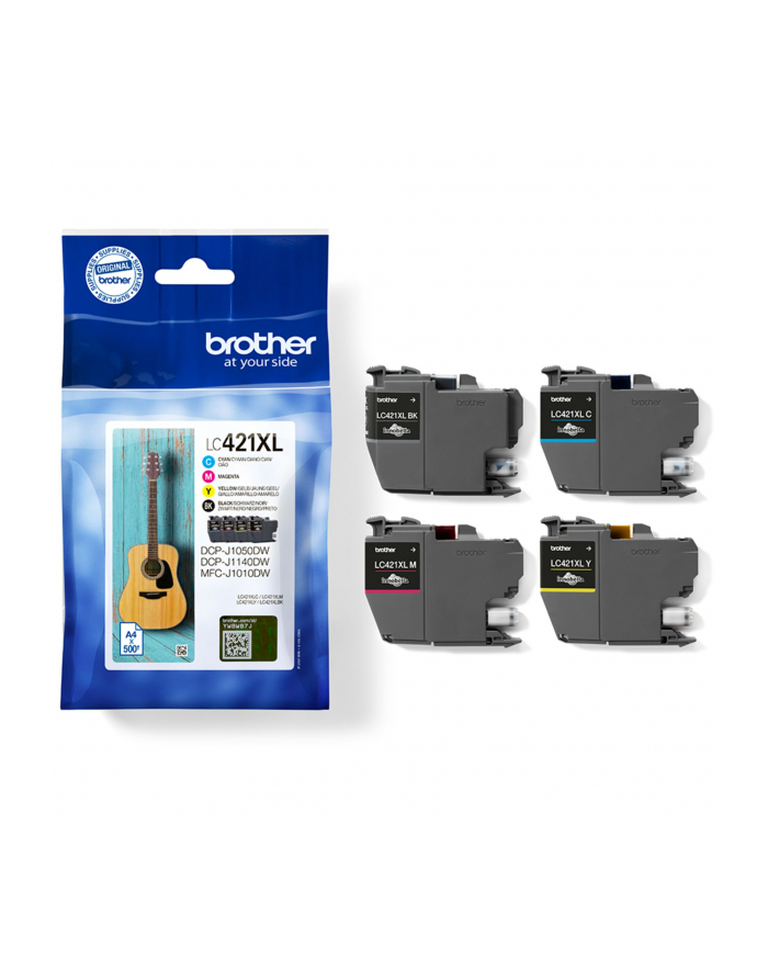 BROTHER LC421VAL 4pack Ink Cartridge up to 500 pages with DR Security Tag główny