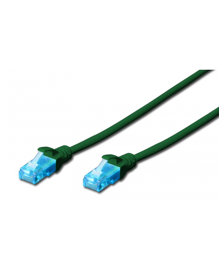 DIGITUS CAT 5e U-UTP patch cable PVC AWG 26/7 length 15m color green główny