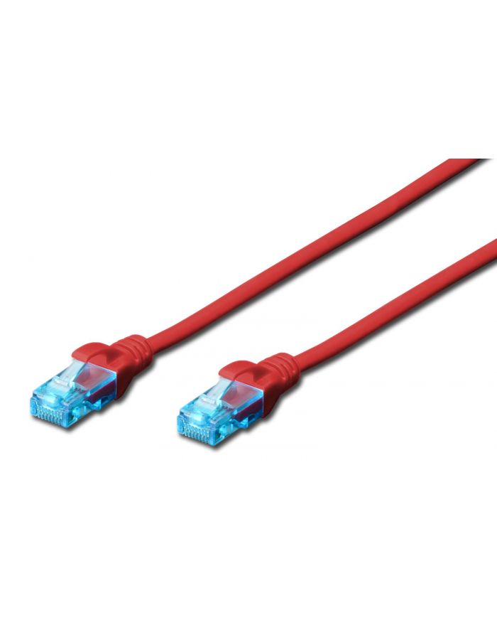 DIGITUS CAT 5e U-UTP patch cable PVC AWG 26/7 length 20m color red główny