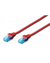 DIGITUS CAT 5e U-UTP patch cable PVC AWG 26/7 length 25m color red - nr 1
