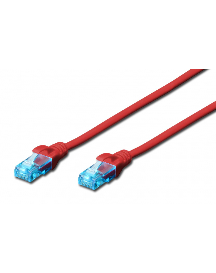 DIGITUS CAT 5e U-UTP patch cable PVC AWG 26/7 length 25m color red główny