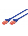 DIGITUS CAT 6 UTP patch cable PVC AWG 26/7 length 10m Color blue - nr 1