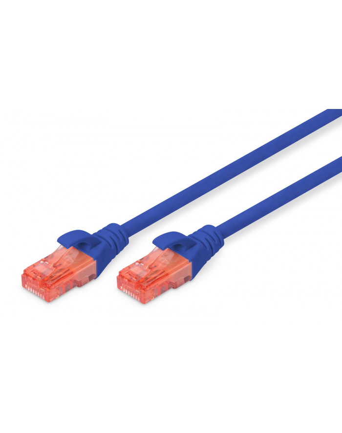 DIGITUS CAT 6 UTP patch cable PVC AWG 26/7 length 10m Color blue główny