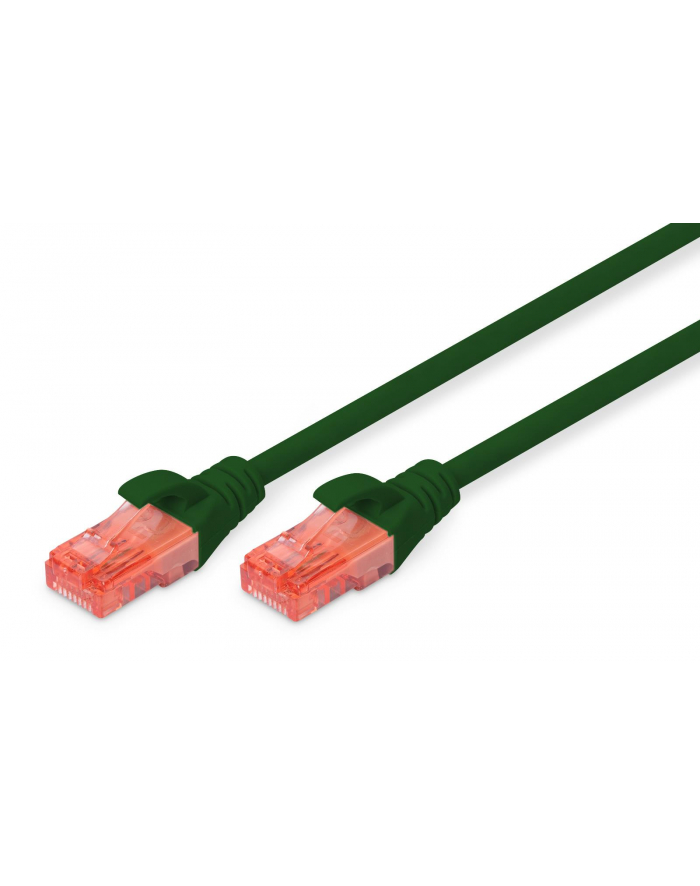 DIGITUS CAT 6 UTP patch cable PVC AWG 26/7 length 10m Color green główny