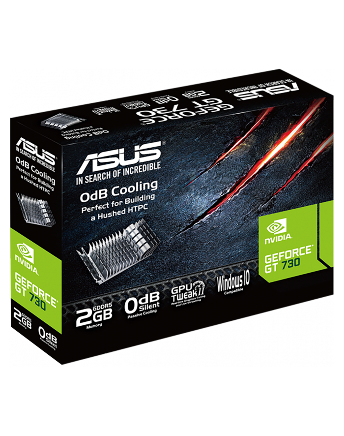 ASUS GT730-SL-2GD5-BRK ASUS GeForce GT 730, 2GB GDDR5 (64 Bit), HDMI, DVI główny