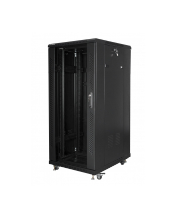 LANBERG free standing rack 19inch cabinet 27U 600x800 glass door LCD flat pack Kolor: CZARNY nr 2