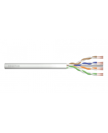 DIGITUS CAT 6A U-UTP patch cable raw length 100m paper box AWG 26/7 LSZH simplex color grey