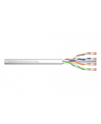 DIGITUS CAT 6A U-UTP patch cable raw length 100m paper box AWG 26/7 LSZH simplex color grey