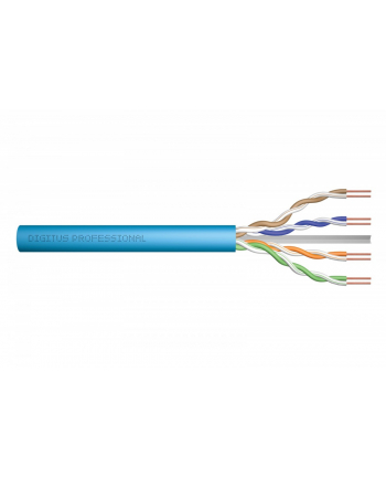 DIGITUS DK-1614-A-VH-5 CAT 6A U-UTP installation cable 500MHz Dca EN 50575 AWG 23/1 500m drum sx blue